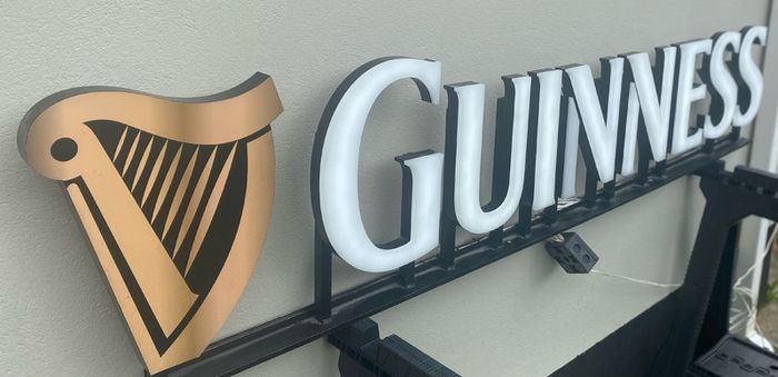 Large Light Up Guinness Sign Mens Shed Home Bar