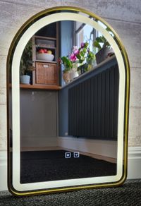 LED Bathroom Mirror Gold Frame Antifog