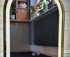 LED Bathroom Mirror Gold Frame Antifog