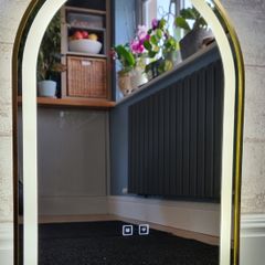 LED Bathroom Mirror Gold Frame Antifog