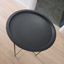 Black metal side table Image 2