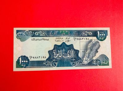 Lebanon  1000 LIVRES  1988  Pick 69 ( Uncirculated )