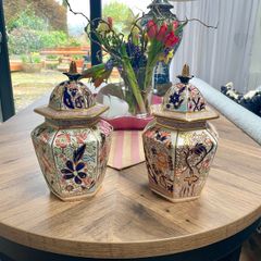 Pair of Mason's Hexagonal Siam Vases, Archive Collection