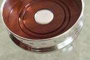 Wine Coaster 9.5 cm. Bottle Slider 925 Sterling Silver Feature English Hallmark