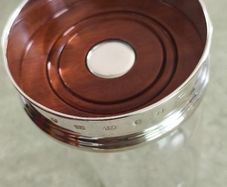 Wine Coaster 9.5 cm. Bottle Slider 925 Sterling Silver Feature English Hallmark