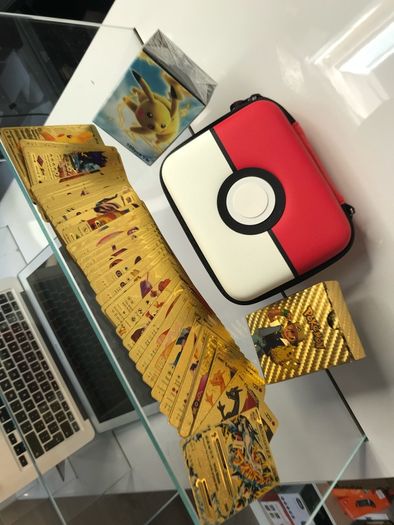 Pokemon cards with Pokeball case