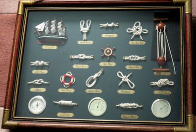 Nautical Knot Board with Insturments