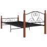 Bed Frame Black Metal 90x200 cm Image 4