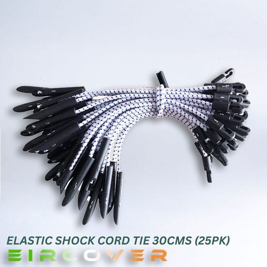 Elastic shock cord tie 30 cm (25 pk )