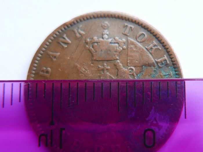 One Penny 1857 token Bank of Upper Canada