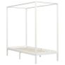 Canopy Bed Frame with 2 Drawers White Solid Pine Wood 90x200cm Image 3