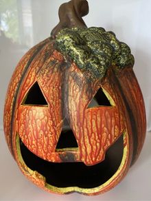 Halloween Pumpkin Candle Holder