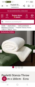 Paoletti stanza throw cream