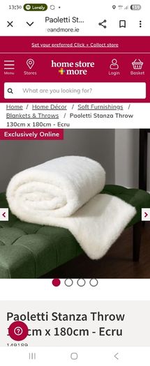 Paoletti stanza throw cream