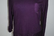 Purple lace long sleeve top size UK14/16 EU42/44 Postage included