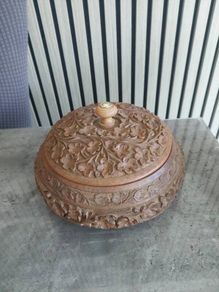 hand carved wooden bowl