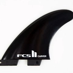 FCS II Medium Carver Glass Flex Thruster Surfboard Fins Black