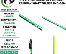 Accra Gx Green 260 M4 Stiff #3 Wood Shaft / Titleist 2nd Gen