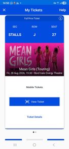 mean girls at bord gais theatre tickets
