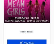 mean girls at bord gais theatre tickets