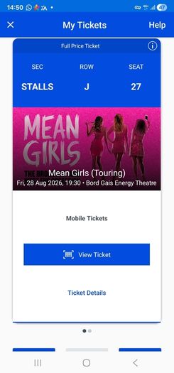 mean girls at bord gais theatre tickets