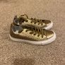 Gold leather Converse Image 2