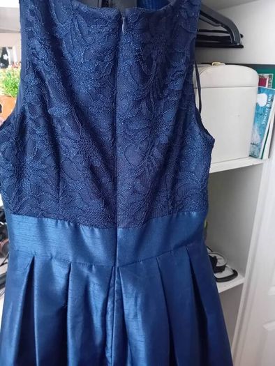 Uk 10 Eliza J 2 piece Navy Midi Dress and Lace Jacket