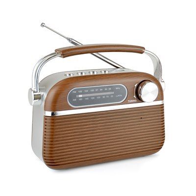 2 Band 'Vintage' Rechargeable Portable Radio USB