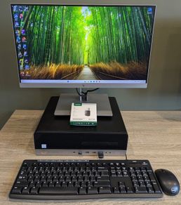 HP Elitedesk 800 G4 PC with Intel i5 8th Gen CPU 16GB DDR4 22" LCD Windows 11 & Office 2024 Pro, Wifi, Bluetooth