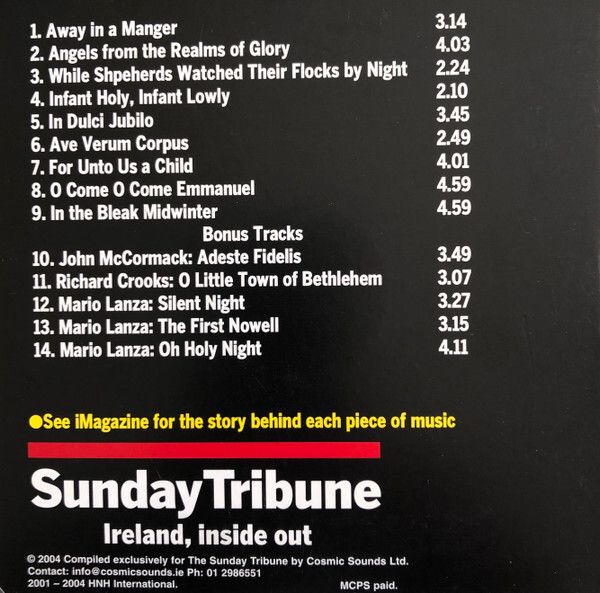 John McCormack Cd A Family Christmas Sunday Tribune Collection