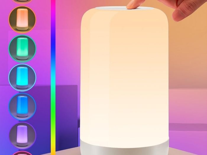 Rechargeable Lamp, RGB&10 Brightness Touch Lamp,1800mah Cordless Lamp Rechargeable Lamp for Bedroom & Touch Lamps Bedside Lamp,Portable Lamp for Bedroom,Night Light Kids Night Light Baby, Adult Gifts