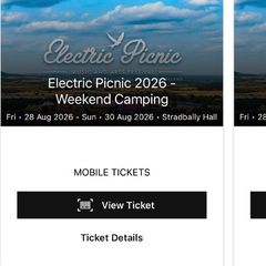 2x electric picnic camping tickets