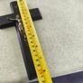 Religious French catholic wooden Cross with Thorns crucifix pendant cross of acacia Image 2