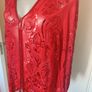 Together red sequin beaded cover up top size UK18 EU46 Postage included Image 2