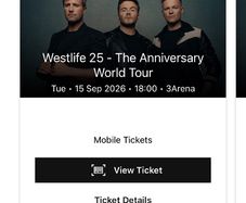Westlife Standing Tickets
