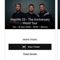Westlife Standing Tickets