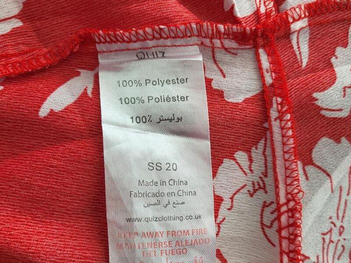 Quiz red & white dress, Size 16