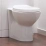 Essentials Compact Bathroom Round Back to Wall WC Toilet Pan with Soft Closing Seat - 515mm Deep Image 6