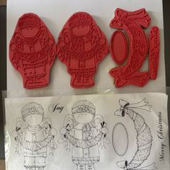 hAnglar & stAnglar Christmas rubber stamp set