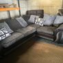 black/grey corner sofa couch Image 8