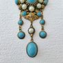 1930s Art Deco Vintage Victorian Art Nouveau Brass Necklace Image 4