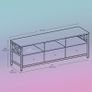 Industrial TV Cabinet with 3 Drawers  Rustic Brown Entertainment Unit for TVs up to 65 Inch Image 4