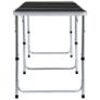 Foldable Camping Table Grey Aluminium 240x60 cm Image 4