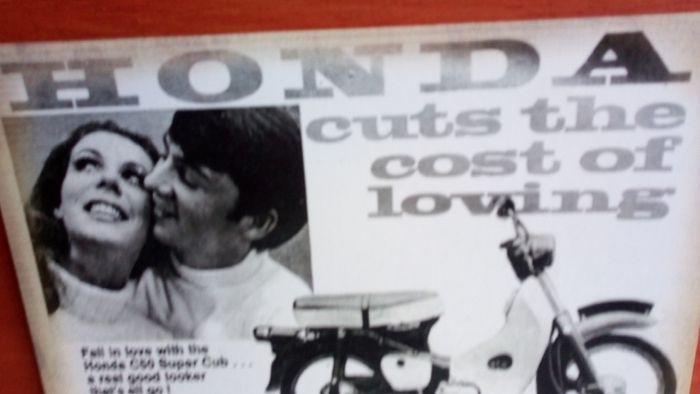 Honda 50 Repro Irish Advertisement Poster