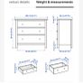 Hemnes Ikea Chest of 3 drawers white Image 2