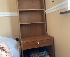 Two Schreiber mid century bedside lockers 1970