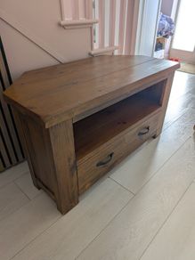 corner tv unit pine wood tv stand