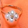 14K/ 14ct Yellow Gold Pearl Cluster Ring Image 2
