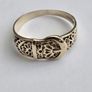 Vintage 9ct Yellow Gold Gents Buckle Ring Image 4