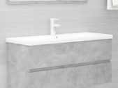Sink Cabinet with Built-in Basin Concrete Grey Chipboard